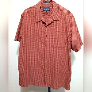 John Ashford Men's Red Gingham Button Down Shirt